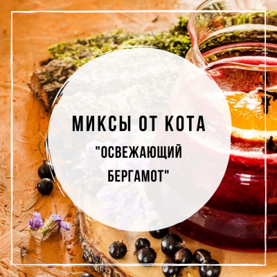 Миксы для кальяна - Освежающий бергамот (DarkSide Falling star, Chabacco Бузина, DarkSide Bergamostr, Sebero Herbal Currant, Woodu Лед)