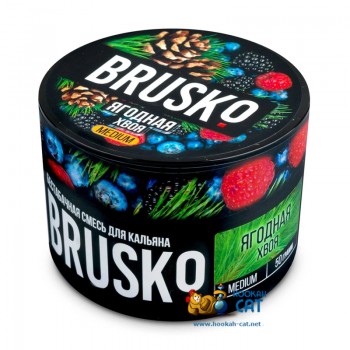 Бестабачная смесь для кальяна Brusko Medium Ягодная Хвоя (Бруско Медиум) 50г