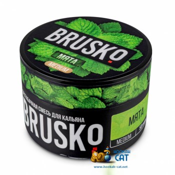 Бестабачная смесь для кальяна Brusko Medium Мята (Бруско Медиум) 50г