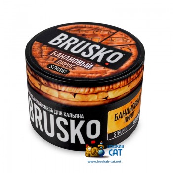 Бестабачная смесь для кальяна Brusko Strong Банановый Пирог (Бруско Стронг) 50г