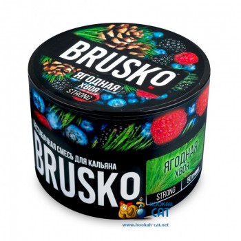 Бестабачная смесь для кальяна Brusko Strong Ягодная Хвоя (Бруско Стронг) 50г