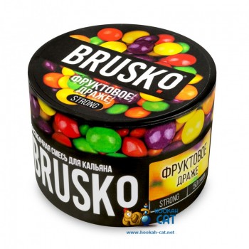 Бестабачная смесь для кальяна Brusko Strong Фруктовое Драже (Бруско Стронг) 50г