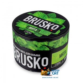 Бестабачная смесь для кальяна Brusko Strong Мята (Бруско Стронг) 50г