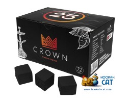 Уголь для кальяна Crown (Краун) 72 шт. (25мм, 1кг)